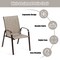 Costway 2PCS Patio Chairs Deck Yard W/Armrest Brown/Beige/Gray